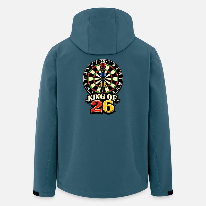 König der 26 – Dartboard Retro - Recycelte Männer Softshell-Jacke von Stanley/Stella - Dunkles Petrol