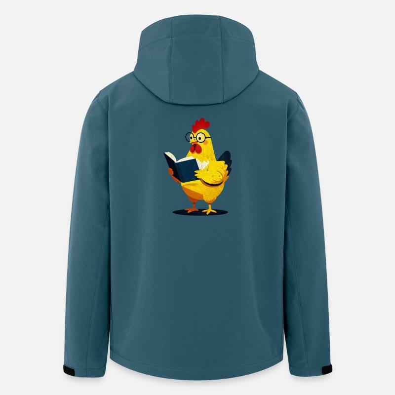 Bücherhaftes Huhn - Recycelte Männer Softshell-Jacke von Stanley/Stella - Dunkles Petrol