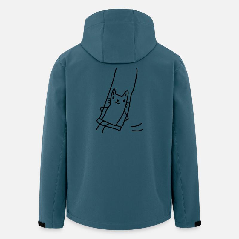 Katze schaukelt - Recycelte Männer Softshell-Jacke von Stanley/Stella - Dunkles Petrol