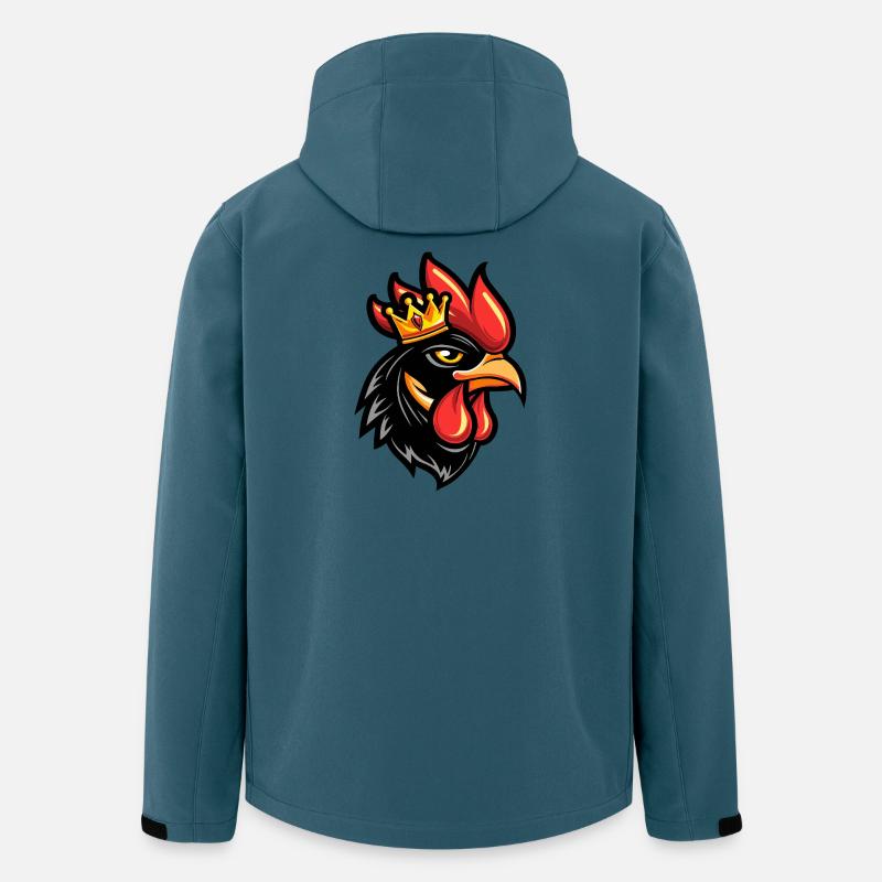 Couronne de tête de coq - Veste softshell homme en polyester recyclé Stanley/Stella - bleu pétrole foncé