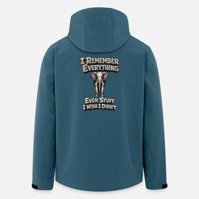 Unvergesslicher Elefant - Recycelte Männer Softshell-Jacke von Stanley/Stella - Dunkles Petrol
