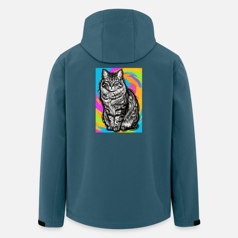 chat - Veste softshell homme en polyester recyclé Stanley/Stella - bleu pétrole foncé