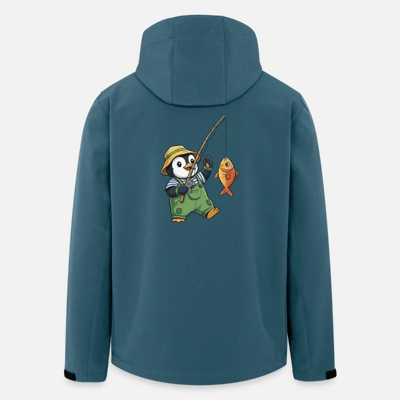 Pinguin Angler - Recycelte Männer Softshell-Jacke von Stanley/Stella - Dunkles Petrol