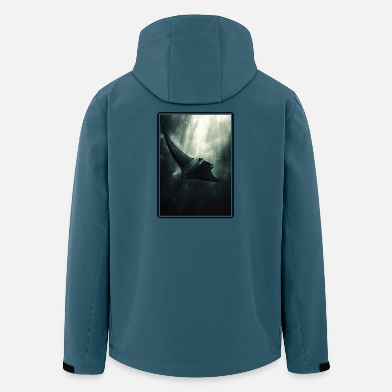 Rochen Mantarochen - Recycelte Männer Softshell-Jacke von Stanley/Stella - Dunkles Petrol