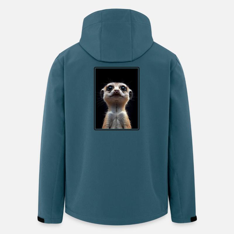Meerkat Erdmännchen - Recycelte Männer Softshell-Jacke von Stanley/Stella - Dunkles Petrol