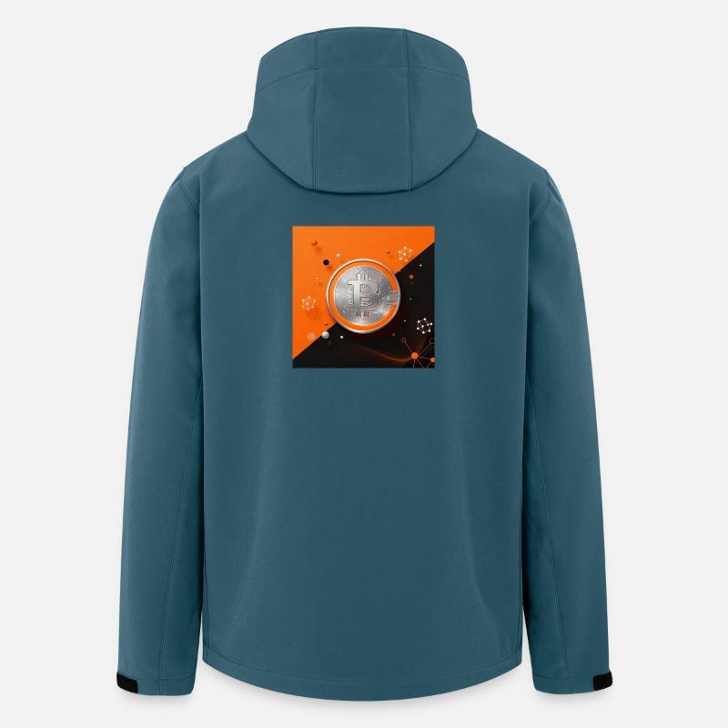 Bitcoin Coin Network Design - Men’s Recycled Softshell Jacket by Stanley/Stella - stargazer