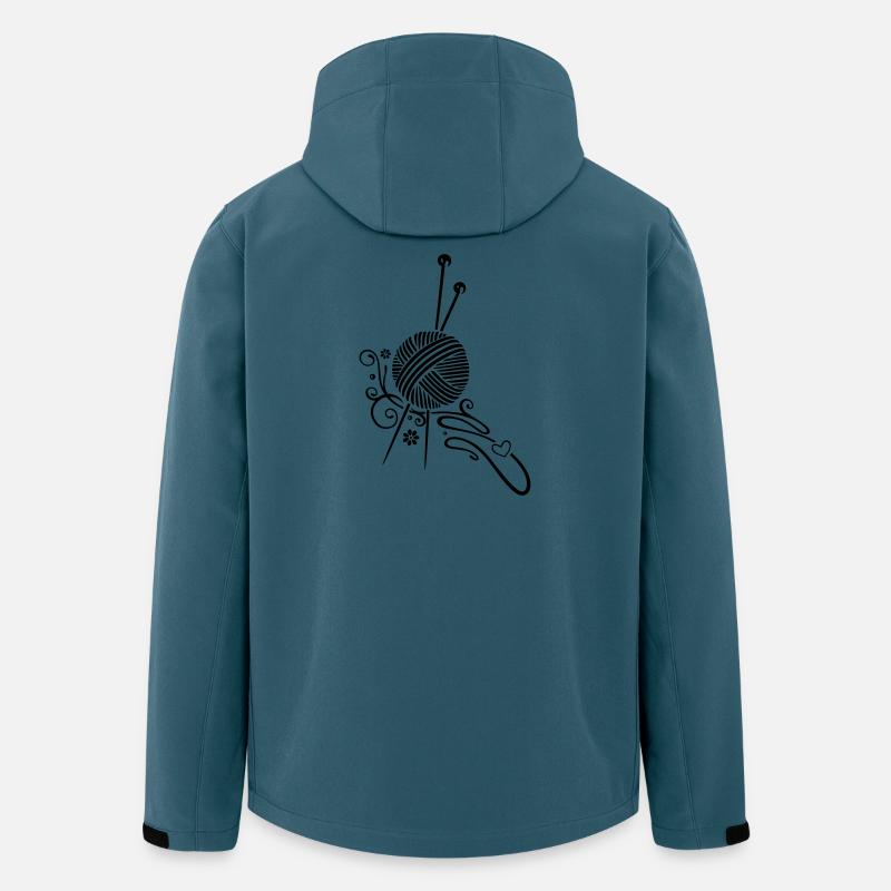 Knitting needles with wool and flowers. - Men’s Recycled Softshell Jacket by Stanley/Stella - stargazer