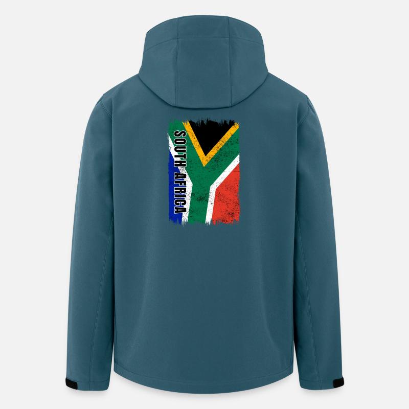 Südafrika Flagge - Recycelte Männer Softshell-Jacke von Stanley/Stella - Dunkles Petrol