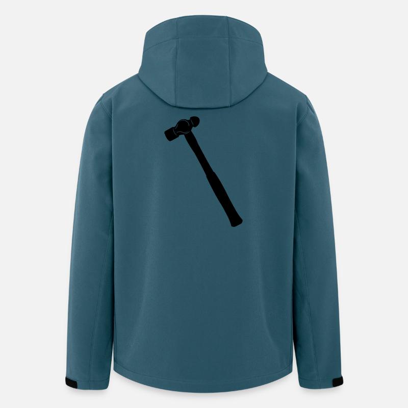 Kugelhammer oder Dellhammer Schattenbild - Recycelte Männer Softshell-Jacke von Stanley/Stella - Dunkles Petrol