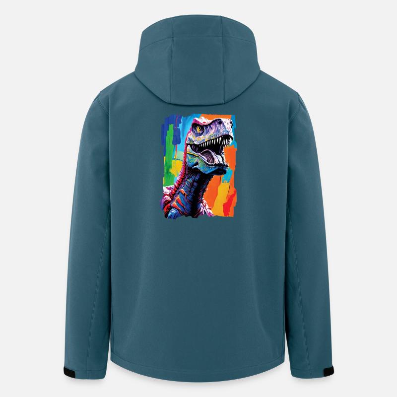 Porträt von T-Rex - Recycelte Männer Softshell-Jacke von Stanley/Stella - Dunkles Petrol