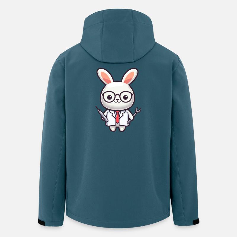 Doktor Bunny: Der Karottenpfleger - Recycelte Männer Softshell-Jacke von Stanley/Stella - Dunkles Petrol