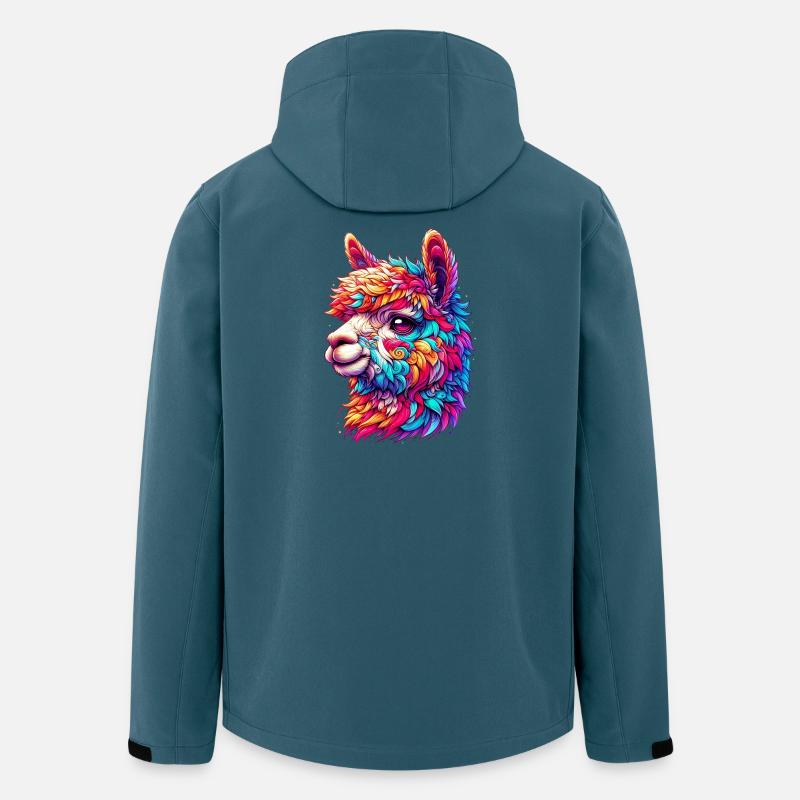 Alpaka - Recycelte Männer Softshell-Jacke von Stanley/Stella - Dunkles Petrol