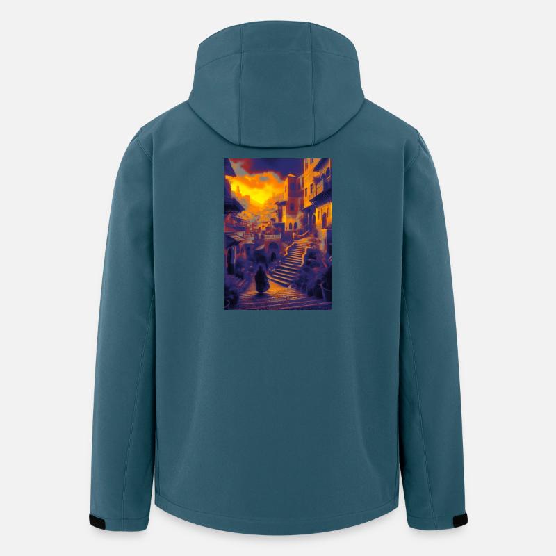 Marokko Dorf - Recycelte Männer Softshell-Jacke von Stanley/Stella - Dunkles Petrol