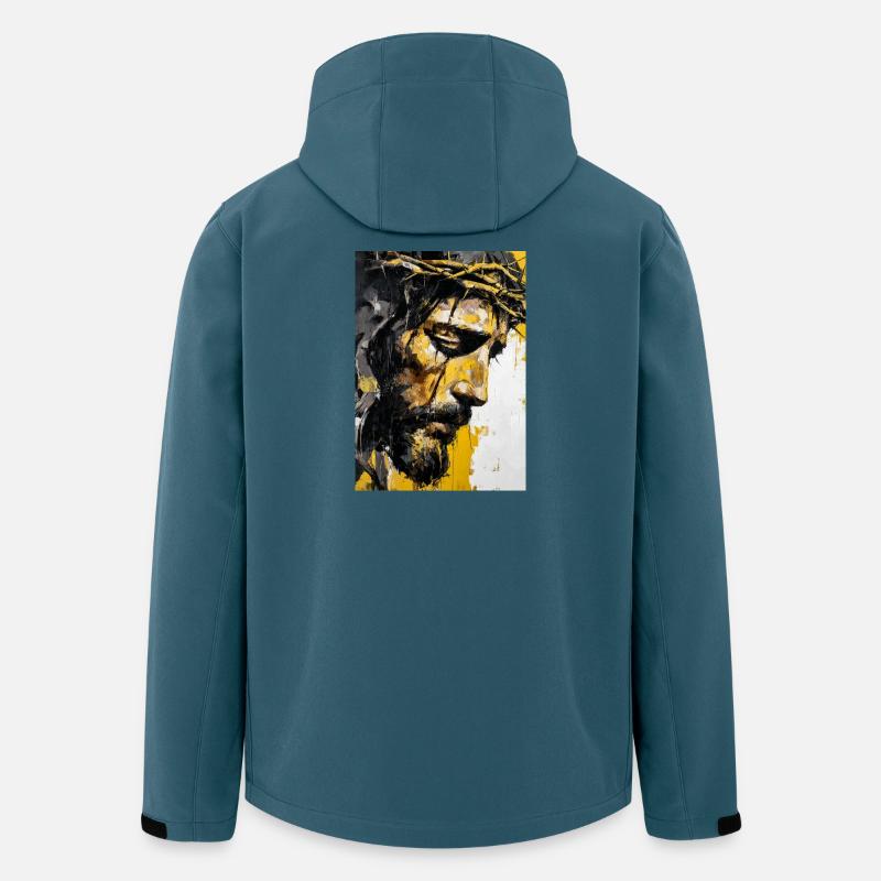 Expressive Jesus Christ Portrait Artwork - Men’s Recycled Softshell Jacket by Stanley/Stella - stargazer