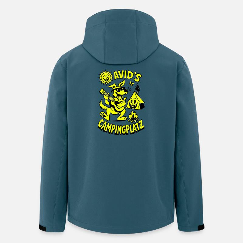 Le camping de David - Veste softshell homme en polyester recyclé Stanley/Stella - bleu pétrole foncé