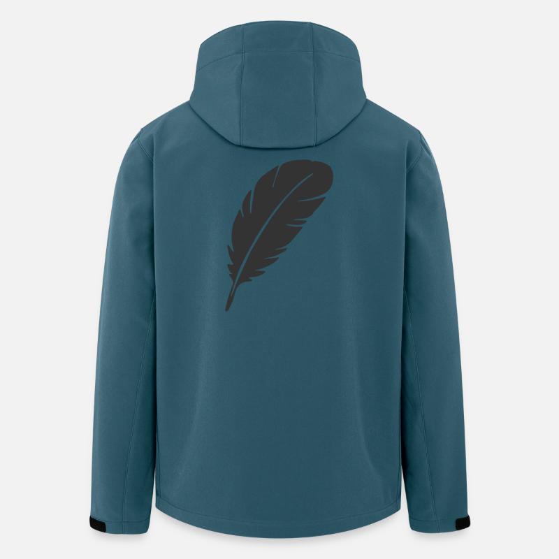 Conception élégante de silhouette de plume - Veste softshell homme en polyester recyclé Stanley/Stella - bleu pétrole foncé