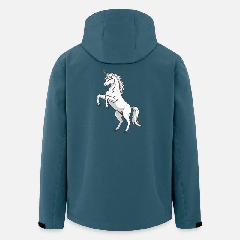 Weißes Einhorn - Recycelte Männer Softshell-Jacke von Stanley/Stella - Dunkles Petrol