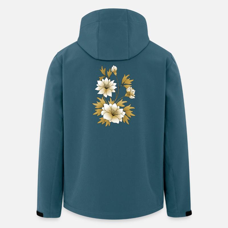 Blumen - Recycelte Männer Softshell-Jacke von Stanley/Stella - Dunkles Petrol