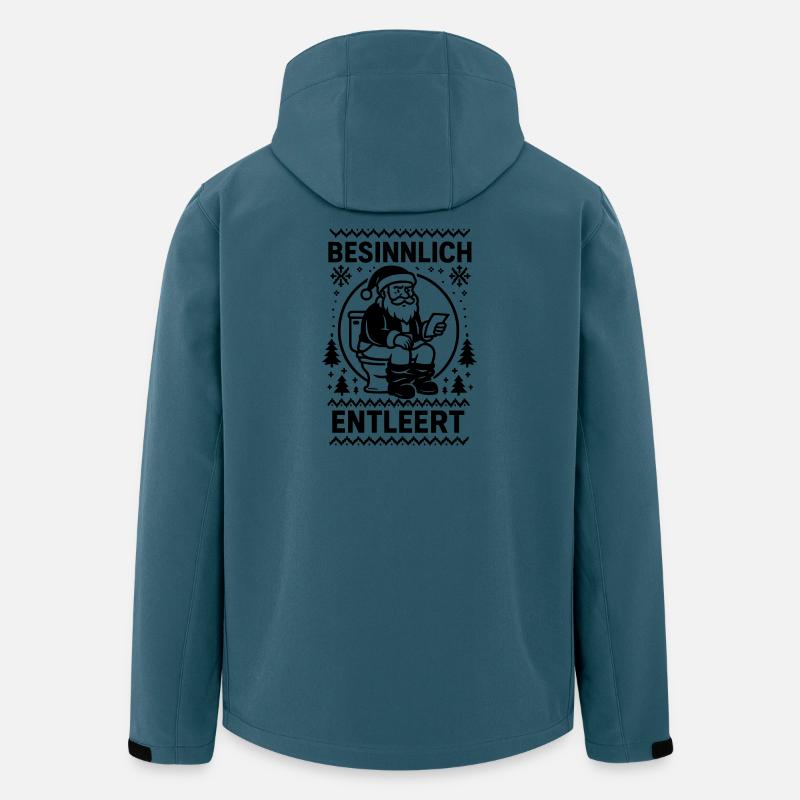 Besinnlich Entleert Santa Weihnachtsmann Toilette - Recycelte Männer Softshell-Jacke von Stanley/Stella - Dunkles Petrol