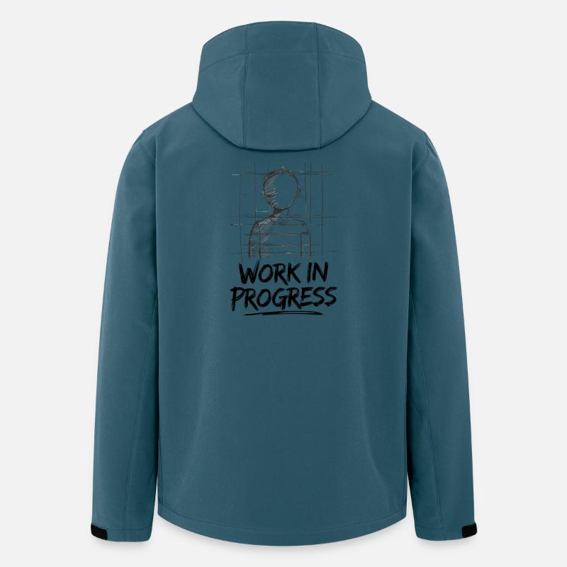 Work in Progress – Unvollendete Kunst - Recycelte Männer Softshell-Jacke von Stanley/Stella - Dunkles Petrol