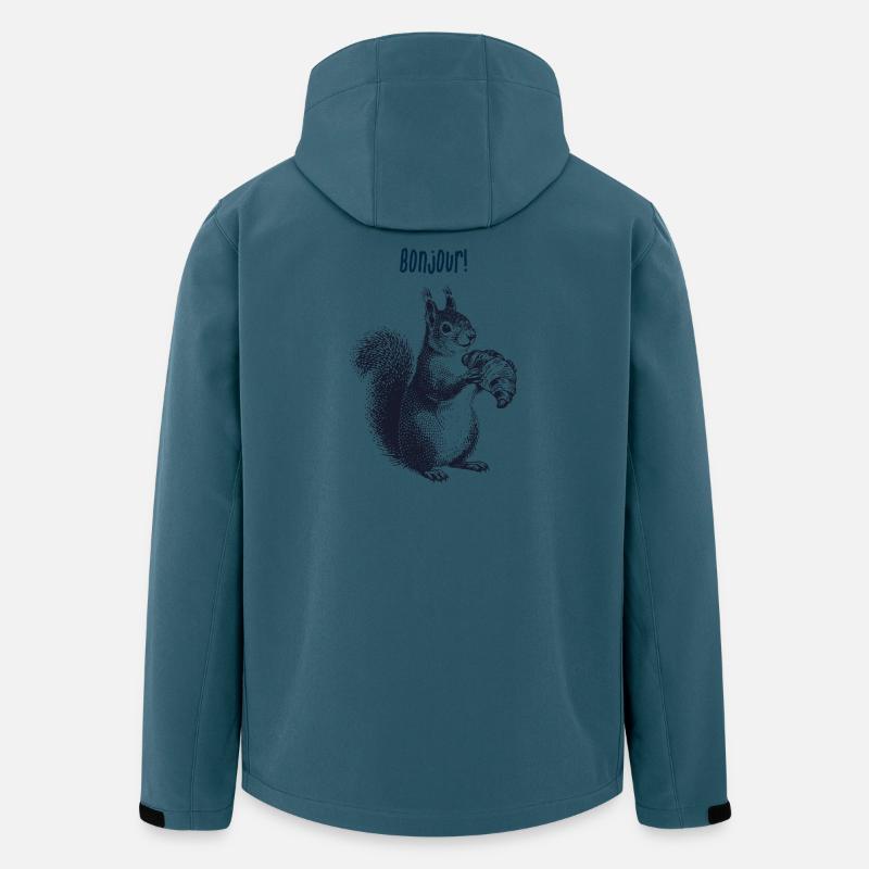 Bonjour Croissant Eichhörnchen - Recycelte Männer Softshell-Jacke von Stanley/Stella - Dunkles Petrol
