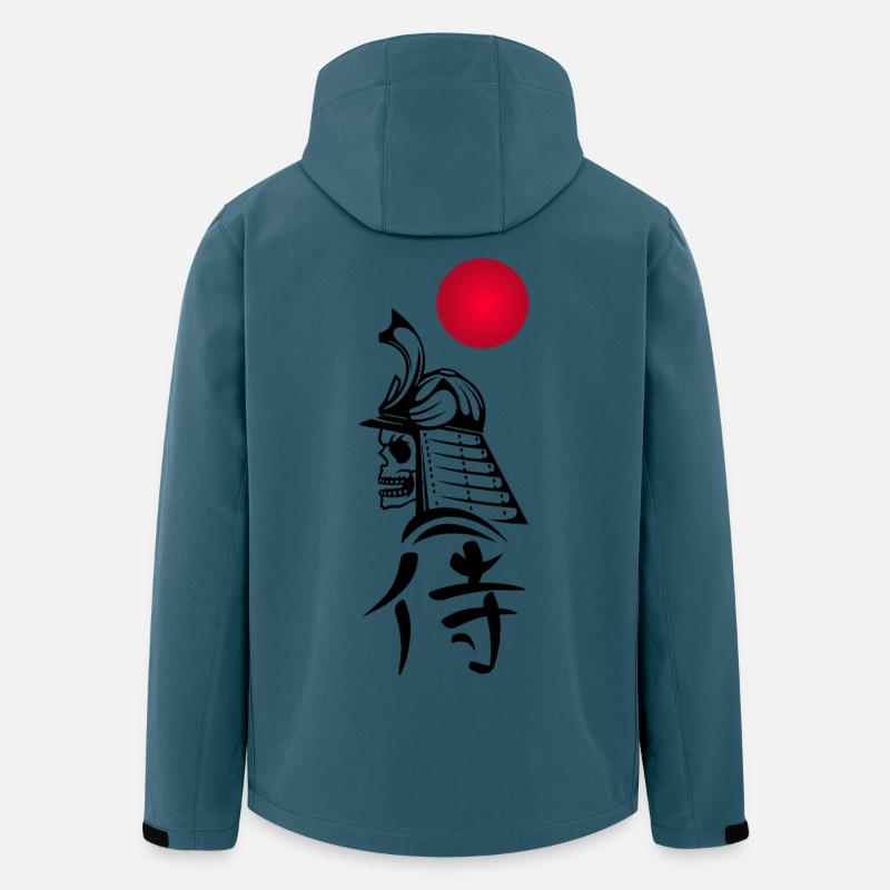 Schwarzer Samurai und Rote Sonne - Recycelte Männer Softshell-Jacke von Stanley/Stella - Dunkles Petrol