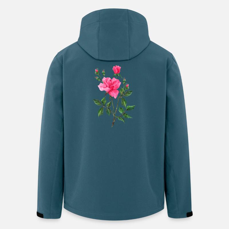 Blumen - Recycelte Männer Softshell-Jacke von Stanley/Stella - Dunkles Petrol