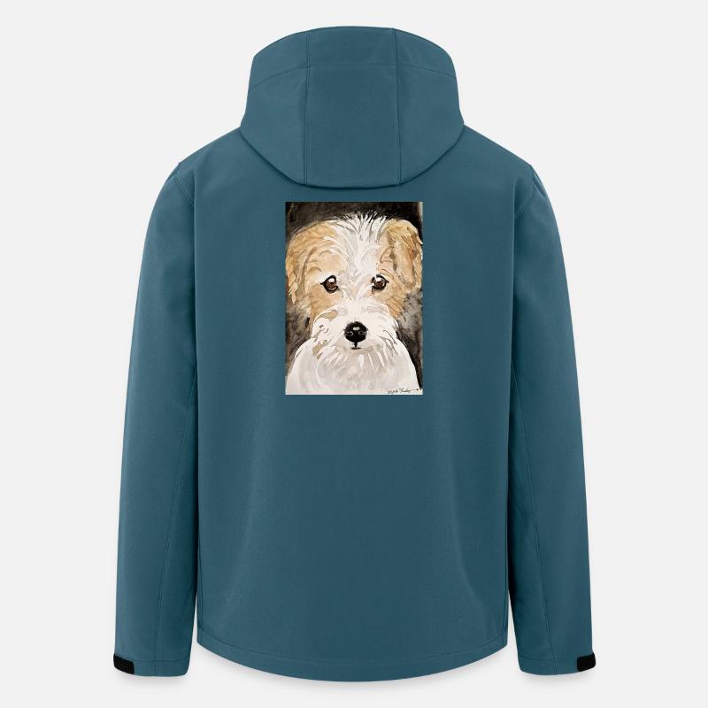 Terrier Welpe,  - Recycelte Männer Softshell-Jacke von Stanley/Stella - Dunkles Petrol