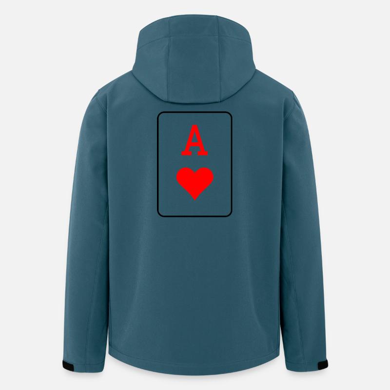 Herz-Ass - Recycelte Männer Softshell-Jacke von Stanley/Stella - Dunkles Petrol