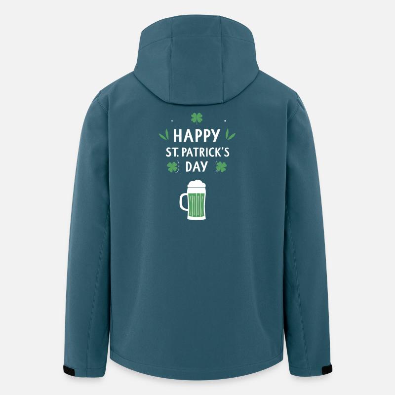 St. Patrick's Day Beer & Clovers - Men’s Recycled Softshell Jacket by Stanley/Stella - stargazer