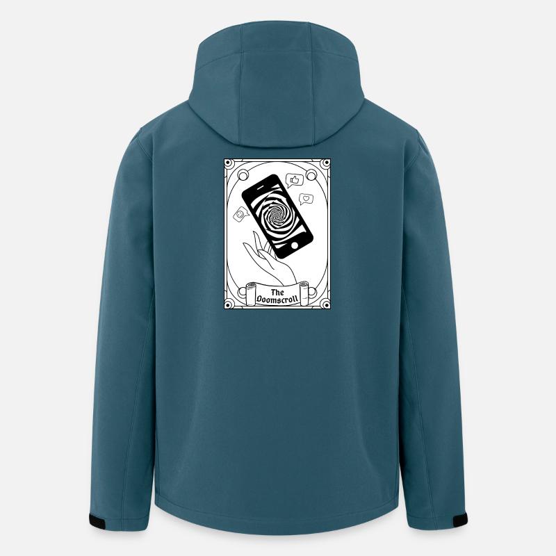 Doomscroll Brainrot Smartphone Tarot - Recycelte Männer Softshell-Jacke von Stanley/Stella - Dunkles Petrol