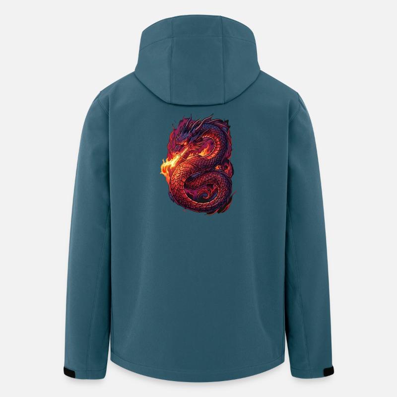 Feuriger Drachensturm - Recycelte Männer Softshell-Jacke von Stanley/Stella - Dunkles Petrol