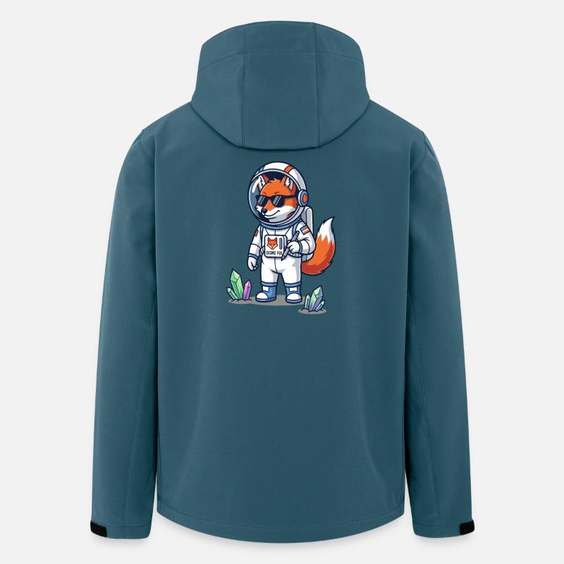 Cosmo Fox Astronaute Explorateur Spatial - Veste softshell homme en polyester recyclé Stanley/Stella - bleu pétrole foncé