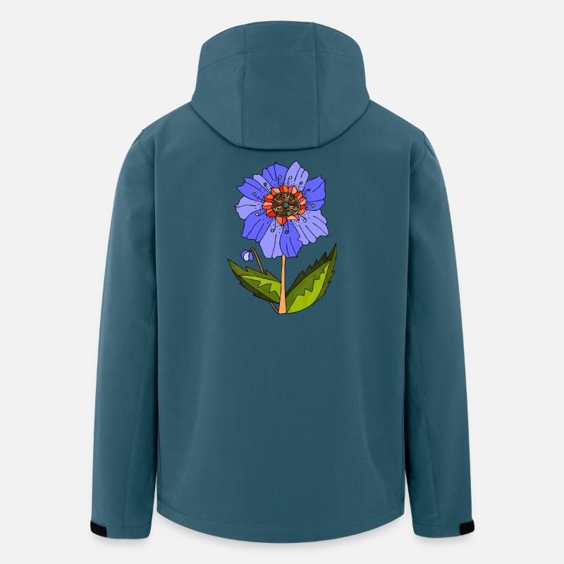 Blume - Recycelte Männer Softshell-Jacke von Stanley/Stella - Dunkles Petrol