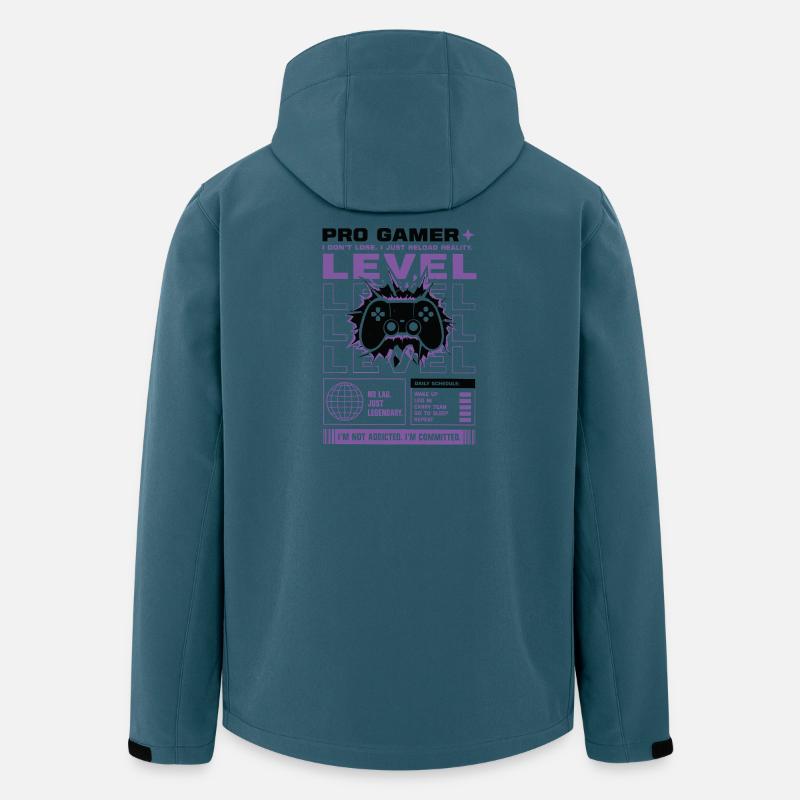 Pro Gamer Level Up Controller Design - Recycelte Männer Softshell-Jacke von Stanley/Stella - Dunkles Petrol