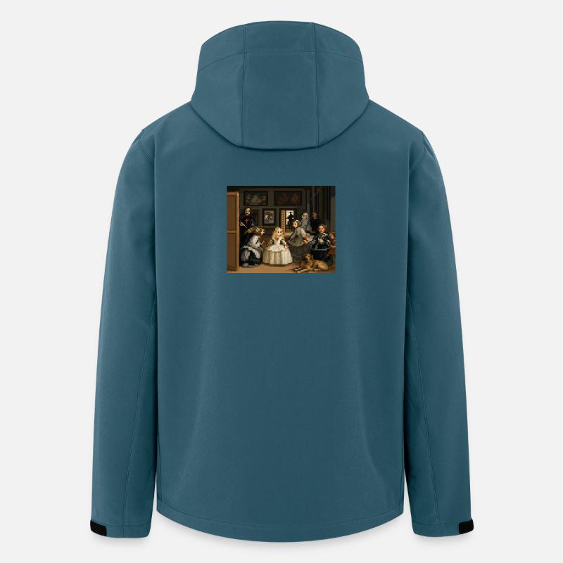 Pixelierte Las Meninas - Recycelte Männer Softshell-Jacke von Stanley/Stella - Dunkles Petrol