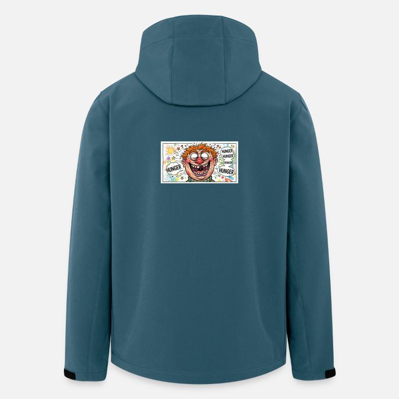 Hunger Clown Pop Art Motiv - Recycelte Männer Softshell-Jacke von Stanley/Stella - Dunkles Petrol