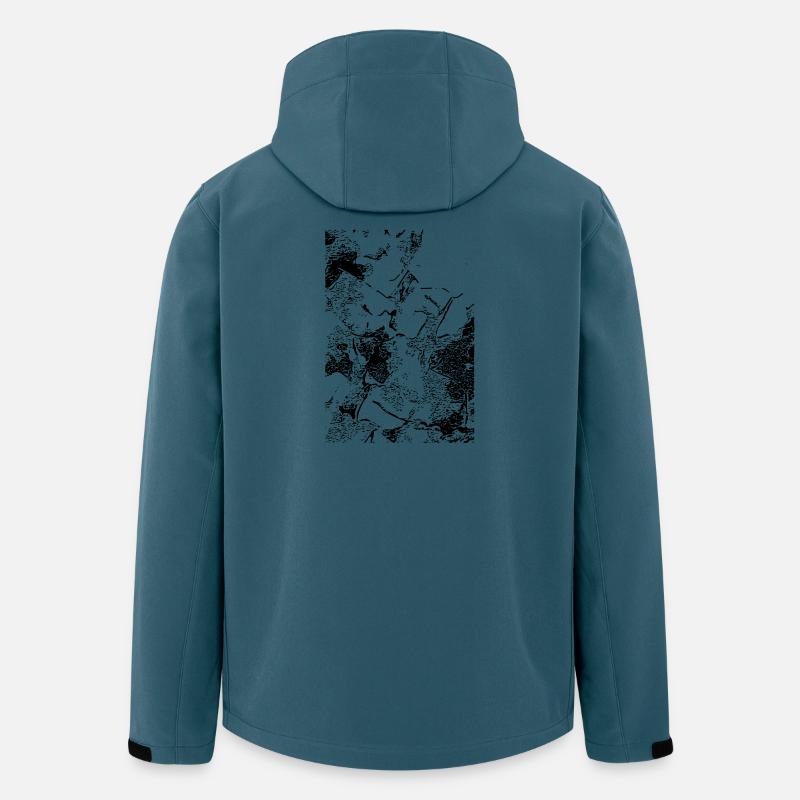 Abstract image / line / black / pattern - Men’s Recycled Softshell Jacket by Stanley/Stella - stargazer