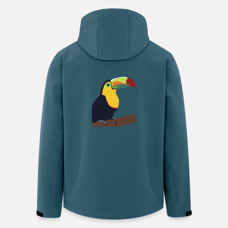 Timmy, der Toucan - Recycelte Männer Softshell-Jacke von Stanley/Stella - Dunkles Petrol