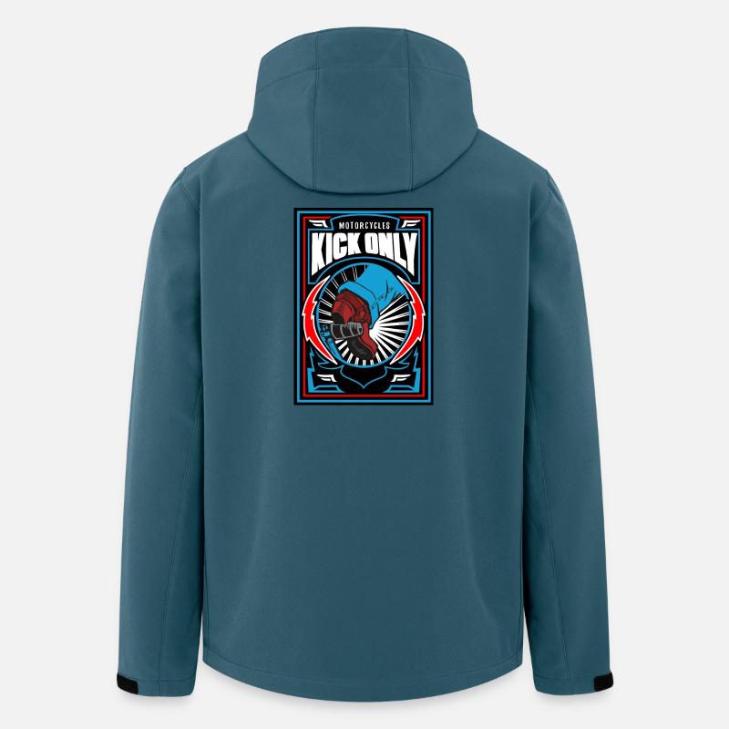 Motorcycles Kick Only - Recycelte Männer Softshell-Jacke von Stanley/Stella - Dunkles Petrol