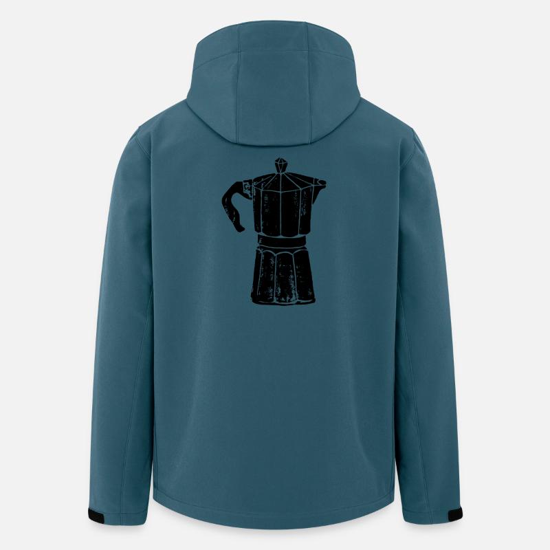 Kaffee – But first coffee - Recycelte Männer Softshell-Jacke von Stanley/Stella - Dunkles Petrol