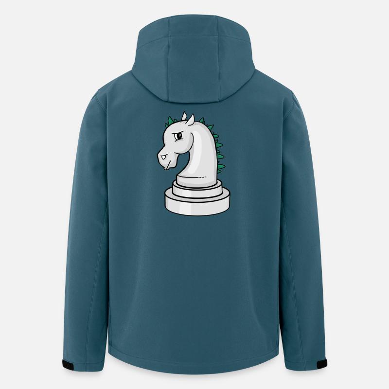 Schachfigur: genervtes Punk-Schachpferd - Recycelte Männer Softshell-Jacke von Stanley/Stella - Dunkles Petrol