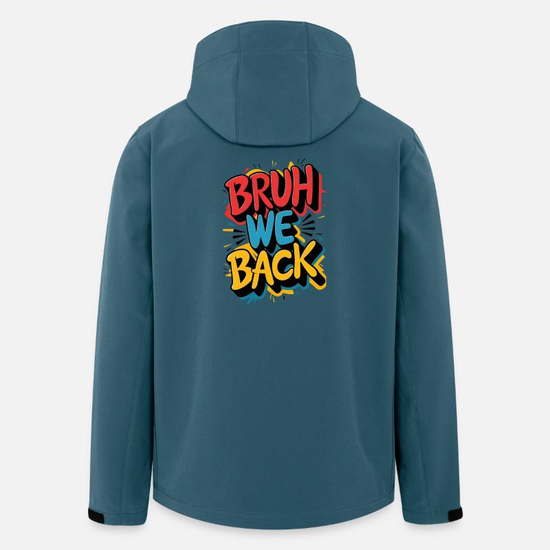 Schwules Rückgabetext-Design - Recycelte Männer Softshell-Jacke von Stanley/Stella - Dunkles Petrol