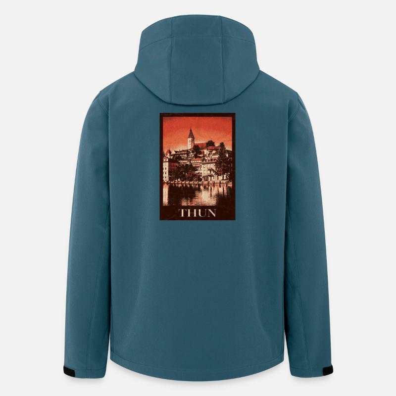Thun Skyline - Recycelte Männer Softshell-Jacke von Stanley/Stella - Dunkles Petrol