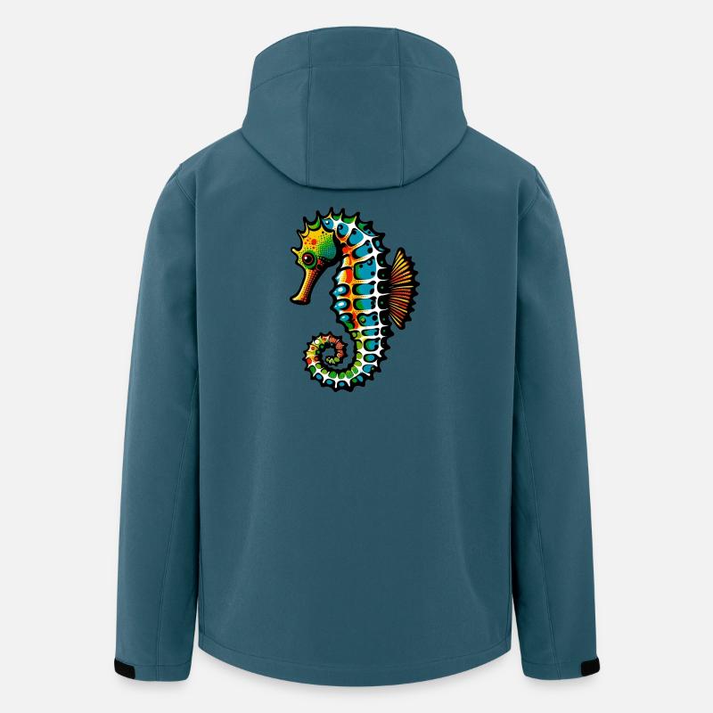 Seepferdchen - Recycelte Männer Softshell-Jacke von Stanley/Stella - Dunkles Petrol