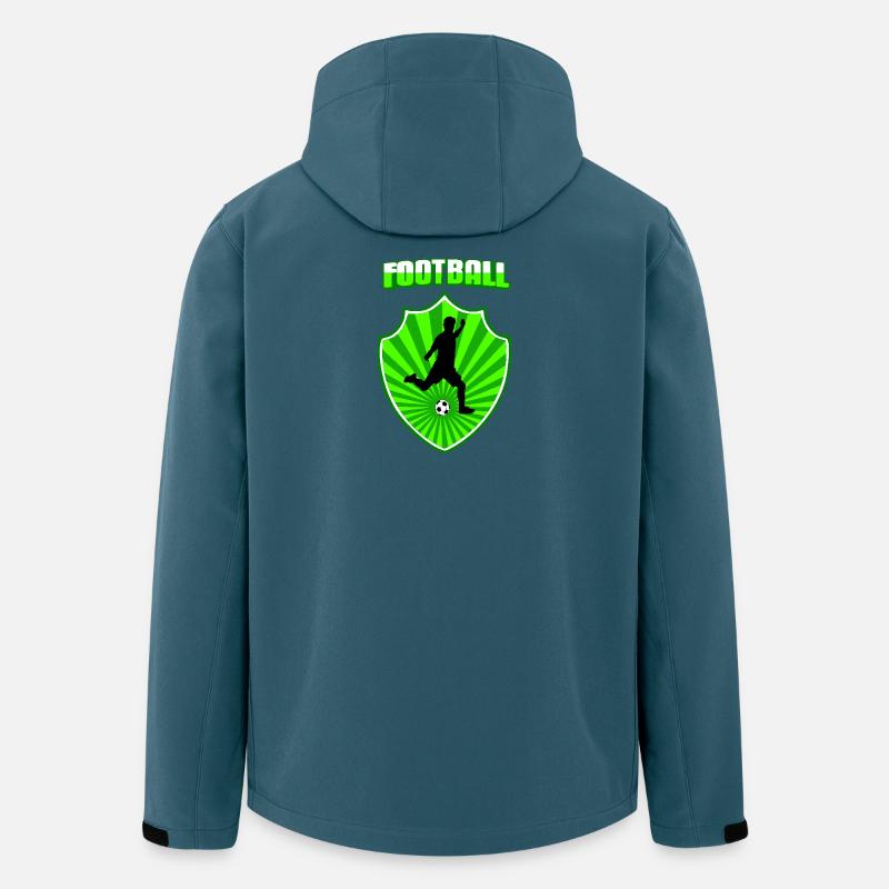 Fußball - Recycelte Männer Softshell-Jacke von Stanley/Stella - Dunkles Petrol