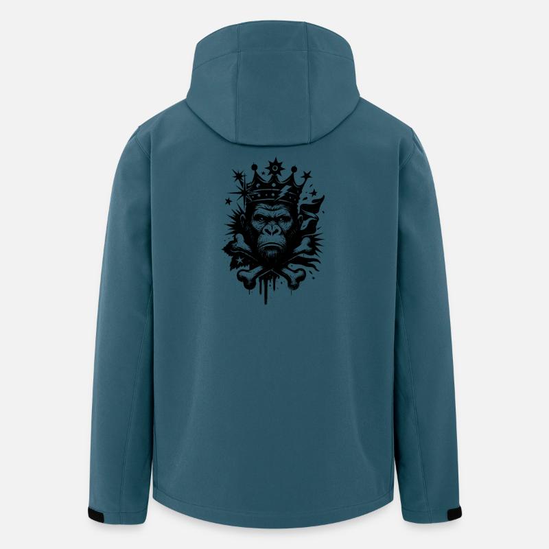 Majestic gorilla with crown - Men’s Recycled Softshell Jacket by Stanley/Stella - stargazer