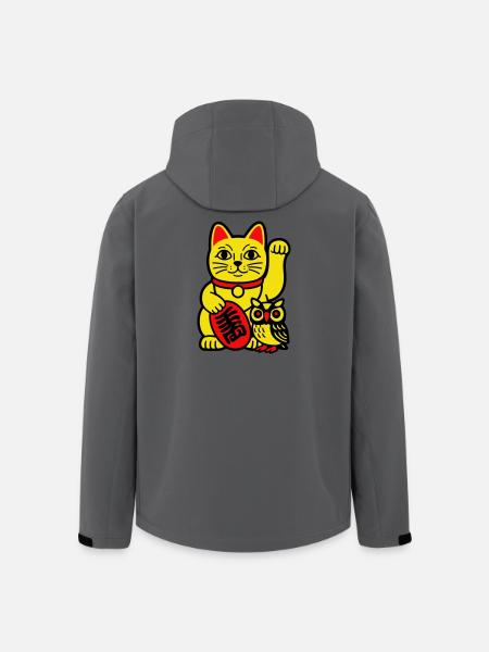 Lucky cat with little owl - Men’s Recycled Softshell Jacket by Stanley/Stella - stargazer