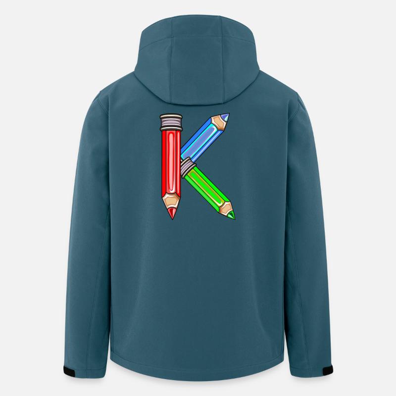 SCHULKIND NAMENSGESCHENKE BUCHSTABE K - Recycelte Männer Softshell-Jacke von Stanley/Stella - Dunkles Petrol