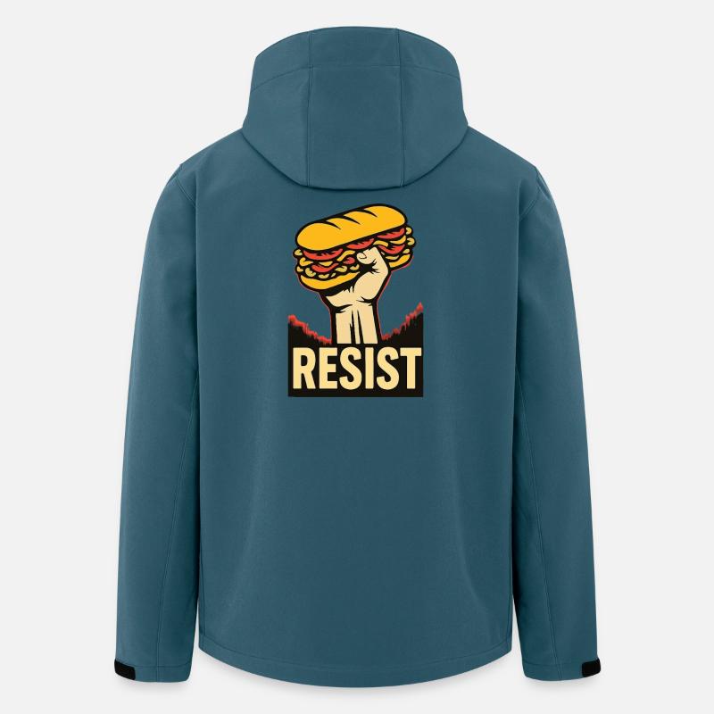Bold Resistance Food Resist_DC_Sandwich_Thrower - Recycelte Männer Softshell-Jacke von Stanley/Stella - Dunkles Petrol